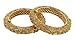 MUCHMORE Ethnic Traditional Bollywood Fashion Gold Tone Polki Indian Bangles Partywear Jewelry