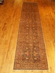 Handmade Afghanistani Ghazani Sultanabad Rug 3'2"x14'9"