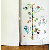 Birdy Height Gauge Growth Chart Wall Stickers-Removable