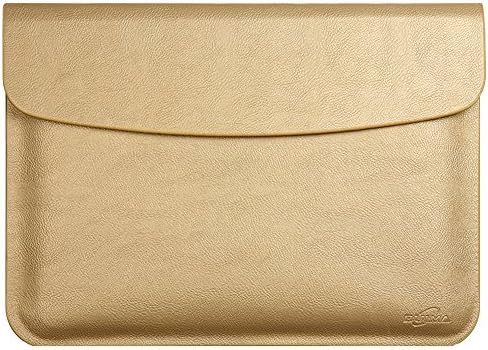 YipGrace Macbook PU Leather Sleeve Cover Simple Fashion Sleeve for MacBook Pro 13.3" with Retina Display (NO CD-ROM Drive)(Model:A1425) Gold