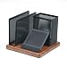 Rolodex 23550 Distinctions Desk Organizer, Rich Cherry Wood/ Black Metal