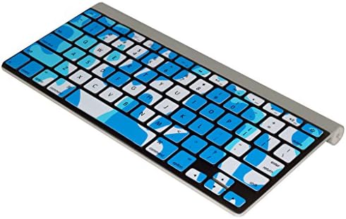 Luoful - Camouflage Series US Layout Keyboard Cover Silicone Skin for MacBook Pro 13" 15"17" (with or w/out Retina Display) iMac and MacBook Air 13" and iMac Wireless Keyboard - Blue