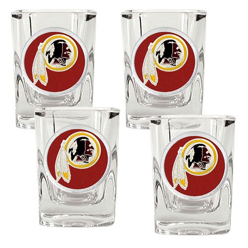 Washington Redskins 4pc 2oz Square Shot Glass Set NFL Football