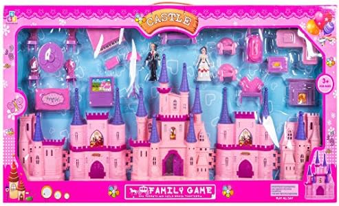 Kids Authority Super Large Princess Castle Playset with Dollhouse Furniture Accessories - Musical Castle