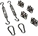 King Canopy ZT2001400 6-Inch Sun Shade Sail Quadrilateral Hardware Kit for Installation, Silver