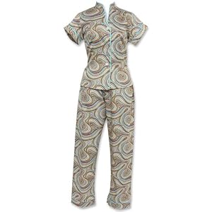Buy Bedhead Aqua Swirl Shortsleeve Mandarin Hipster Egyptian Cotton Pajama - Final Sale! by BedHead