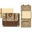 Leopard Print and Luggage Punch Studio Purse Pocket 75-Page mini notepad