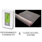 Buy 10 Sqft Mat, Electric Radiant Floor Heat Heating System with Aube Digital Floor...