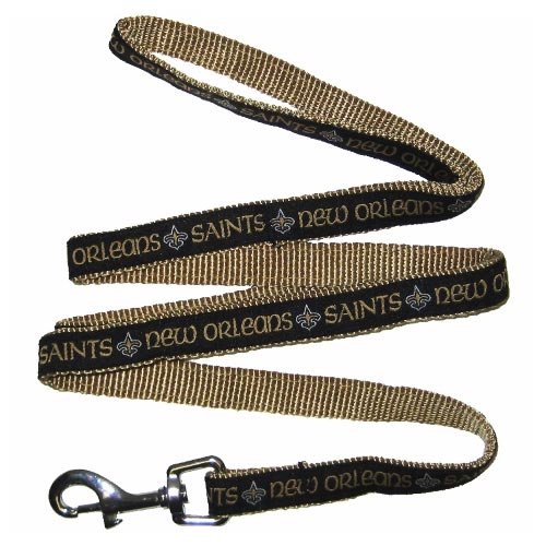 New Orleans Saints Black Woven Team Pet Leash (Small)