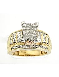 1.00CTW DIAMOND LADIES FASHION RING WITH SQUARE PRINCESS