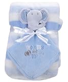 Baby Gear “Mommy and Me” Plush Blanket & Puppet Set – blue, one size