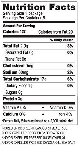 The Real Deal All Natural Snacks Original Veggie Chips, 0.83 Ounce - 6 per pack -- 12 packs per case.