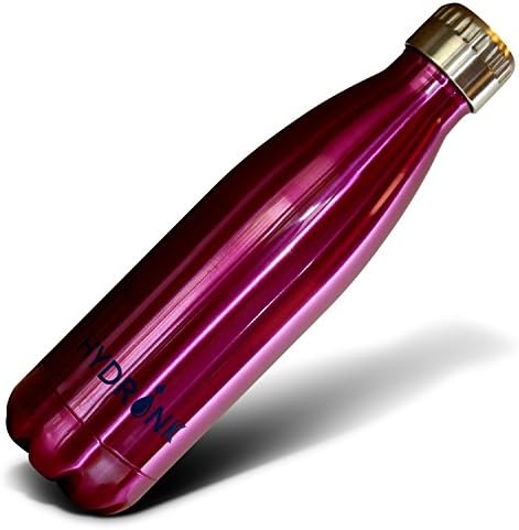 Hydronk Ultimate Stainless Steel Vacuum Insulated Water Bottle for Hot and Cold Drinks, Extremely Durable Construction, No Leaking or Sweating, Large Capacity Thermos, 17 oz., 500 mL
