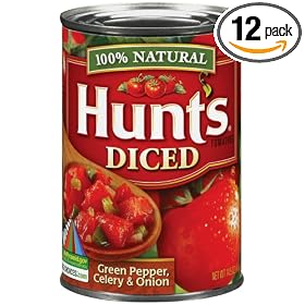 Hunt's  Diced Tomatoes With Green Peppers, Celery And Onion, 14.5-Ounce Units (Pack of 12)
