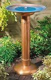 Smart Solar/Smart Solar 2655BR01 Verona Solar Birdbath Fountain. Natural Copper