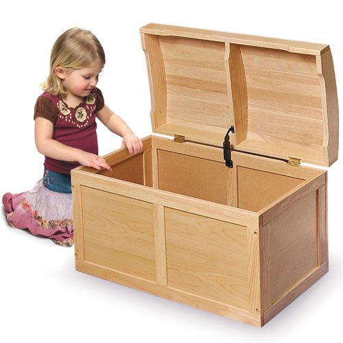 Barrel Top Toy Chest   Natural