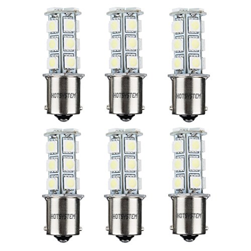 HOTSYSTEM 1156 7506 1003 1141 LED SMD 18 LED Bulbs Interior RV Camper Cool White 6-pack