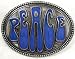 Peace Enamel Pewter Belt Buckle