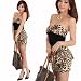 Krazy Sexy Club Cocktail Party Evening Dress #964 Leopard