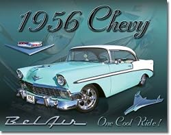 Chevy 1956 Bel Air Tin Sign