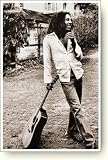 Bob Marley Poster ~ Leaning on Guitar ~ Hard-to-find U.K. Import ~ 24x36'
