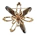 Jewelry : Gold Tone Rhinestone Accented Flower Pin Brooch