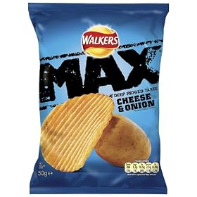 Walkers Max Cheese and Onion 50 g (Pack of 32)