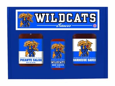 Kentucky Wildcats NCAA Tailgate Kit (5oz Hot Sauce, 16oz BBQ Sauce, 16oz Picante Salsa)