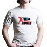 THE BOYS OF WINTER SKI & THE MEN OF WINTER PLAY HOCKEY T-Shirt - 100% Fine Jersey Combed Cotton Unisex T-Shirt - Sweat Shop Free
