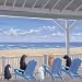 Carol Saxe - Dogs on Deck Chairs, Size: 24 x 24 Canvas Finish