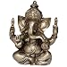 Religious Statues Brass Ganesha in Sitting Posture 2.5 x 4.5 x 5.5 inches