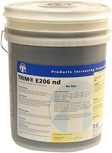 TRIM Cutting &amp; Grinding Fluids E206NDN/5 Long Life Emulsion, No Dye, 5 gal Pail