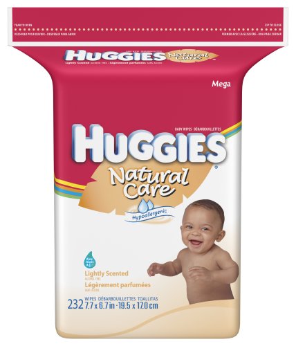 Huggies Natural Care Lightly Scented Baby Wipes Popup Refill, 232-Count Pack (Pack of 3)