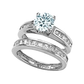 2.85 cttw Sterling Silver 14K White Gold Plated Genuine Round Aquamarine... by Finejewelers