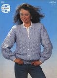 Sirdar Knitting Pattern 8304 : Ladies Lacy Cardigan (30-40in) (Double Knitting)