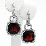 10.37 Carat 14KWG Garnet Earrings