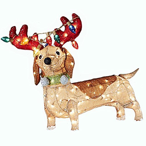 Wiener up your yard with a Dachshund Christmas Yard Decora﻿tion