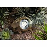 Smith & Hawken® High-Output Solar Rock Light Set (set of 2 Lights) - Sandstone Brown