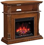 ClassicFlame 23DE1447-O107 Corinth Wall or Corner TV Stand for TVs up to 47", Premium Oak (Electric Fireplace Insert sold separately)