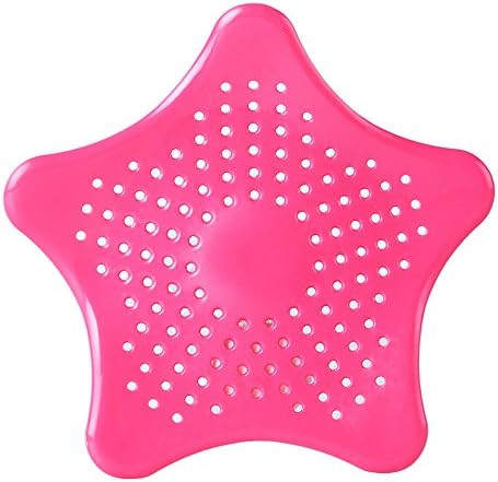 Joyfor Easy Clean Rubber Kitchen Sink Strainer Bathroom Drain Cover Shower Stall Drain Protector Hair Catcher (Red)