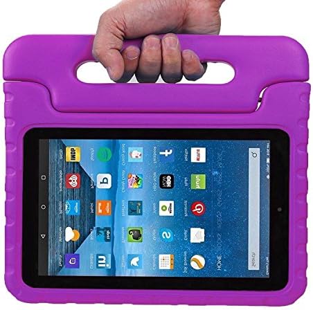 Fire 7 2015 Case - ANTS TECH Light Weight kids ShockProof Case Protective Cover Handle Stand for Amazon Fire 7 inch Display Tablet (5th Generation, 2015 Release Only)(Purple)