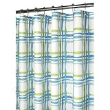 Park B. Smith Wavy Plaid Watershed Shower Curtain, Pop Blueberry