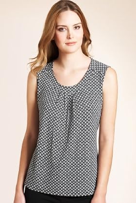 Tipped Curve 4 Pleated Shell Jersey Top