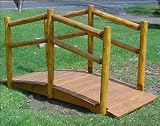 4' Stained White Cedar Double Rail Bridge