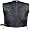 NEW BIKER MOTORCYCLE LEATHER LACE VEST ARMOR BLACK L