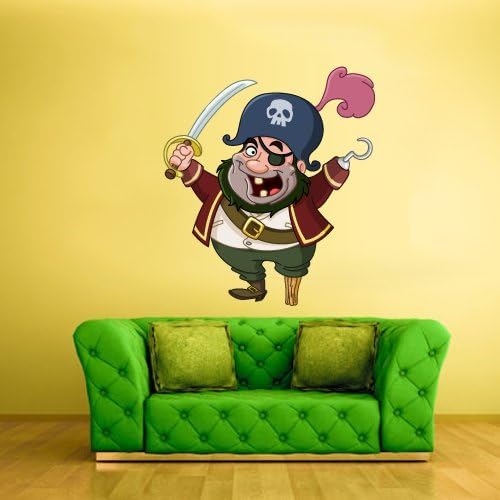 Full Color Wall Decals Vinyl Sticker Decor Art Bedroom Design Kids Nursery Art Cartoon Pirate (Col143)