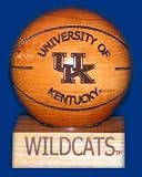 Kentucky Wildcats Cherry Wood Laser Engraved Wooden Basketball NCAA College Athletics