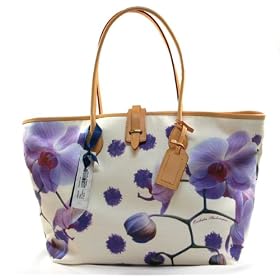 AUTHENTIC DOONEY & BOURKE LARGE CINDY DOUBLE HANDLE FLORAL TOTE (Orchid)