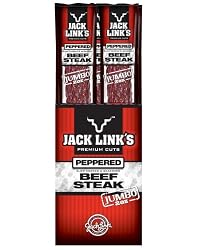 Jack Link's Beef Steak, Peppered, 2-Ounce Packages (Pack of 12)