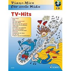 Piano-Hits f�r coole Kids: TV-HITS (+CD) mit Bleistift -- 14 beliebte TV-Hits u.a. mit BIENE MAJA und DIE SENDUNG MIT DER MAUS leicht arrangiert f�r Klavier (Noten/sheet music)
